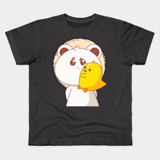 Cute Bear And Duck Kawaii Animals Kids T-Shirt